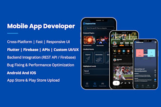 create high quality flutter mobile apps for android and ios