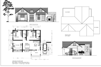 draw 2d architect floor plan, florida stamp, city permit, site plan, house plan
