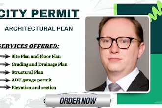 draw architectural floor plan, site plan, adu garage permit, structural plan