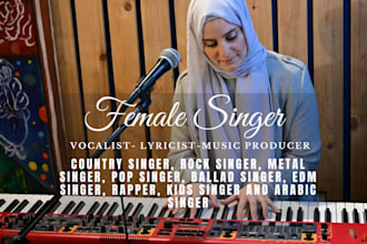 sing children song, nursery rhyme kids song educational song as a female singer