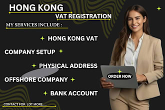 help you with hong kong ltd company, vat registration, compliance and address