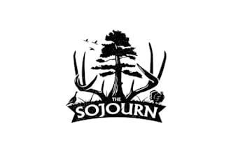 design high resolution clean hunting camp logo