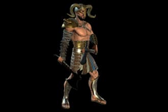 articulate 3d character model, control rig for unreal, unity, daz3d, 4k texture
