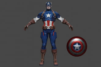 optimize poly 3d character , asset, armor 4k texture, ue5 rig, animate, gmod nft