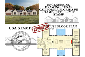 architectural drawing engineering drawing pe stamp city permits mep floor plan