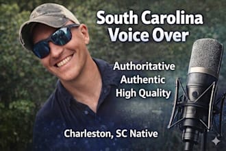 record a professional southern american voice over for commercials and narration