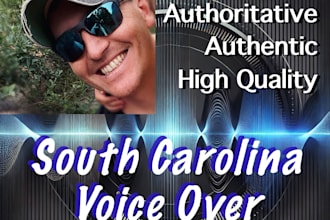record a charismatic southern male voice over no ai