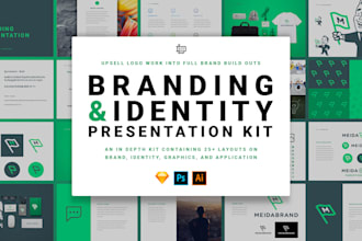 do minimalist logo, brand identity and branding kit design