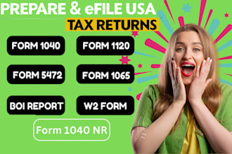 do US tax filing, US tax returns, llc tax, business tax 1120 5472 1040 cpa