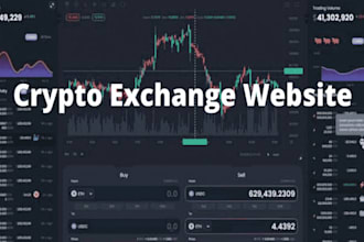 build crypto exchange website, wallet app, p2p website, trading website and app