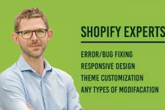do shopify bug fix shopify theme customization design and redesign shopify store