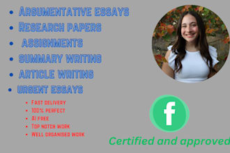 do research and write professional argumentative,essays, case study analysis