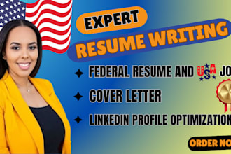 craft a professional ats resume, executive, or federal for usajobs
