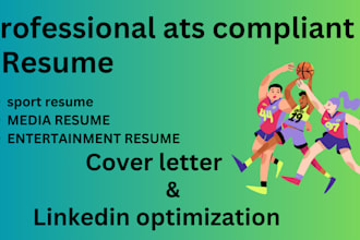 craft and edit sport media entertainment resume cover letter and linkedin