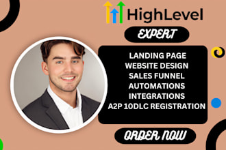 gohighlevel website gohighlevel landing page sales funnel a2p 10dlc registration