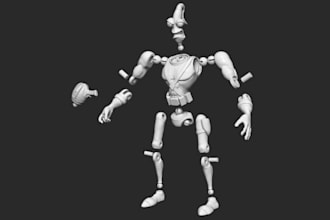 create 3d articulated character 3d print character 3d sculpting for 3d printing