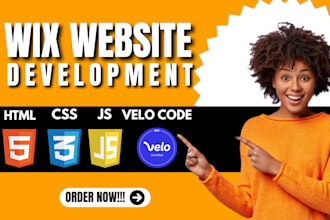 add custom html css js velo code to wix website wix studio animated wix website