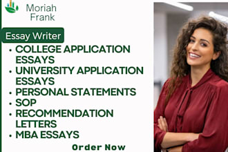 edit and draft recommendation letter and personal statement
