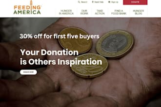 build donation website, fundraising website, nonprofit  website that attracts