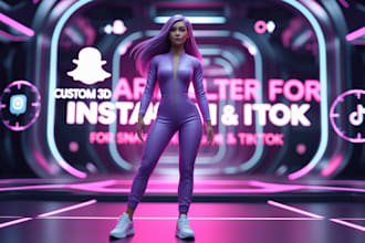 do custom 3d ar filter for snapchat instagram tiktok