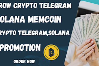 token promotion, crypto telegram marketing, solana meme coin 100x pump fun sales