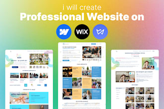 create website on wix, webflow or weblium