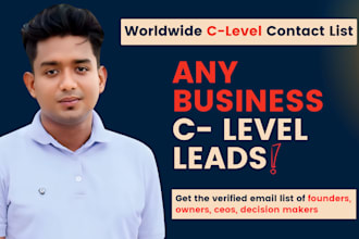 provide email list of founders, owners, c level executives for any business