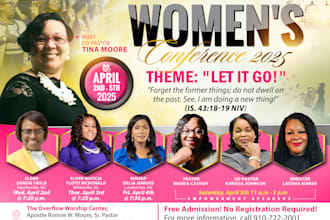 do a unique church, birthday and program flyer within 5hrs
