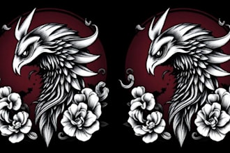 design unique custom tattoo art illustrated to your style vision and story