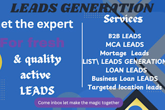 generate business loan leads mortgage leads mca leads business leads
