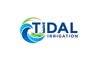 design modern beautiful wave and sprinkler logo