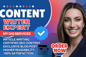 be your web content writer, blog post writing or SEO content writing