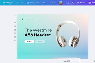 create responsive modern website using canva