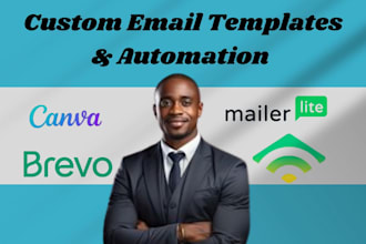 design canva email newsletters, automate brevo, klaviyo, and mailerlite template