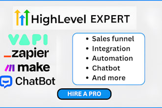 setup gohighlevel chatbot ghl ai vapi integration make zapier ghl workflow