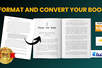 ebook typesetting and design, book page layout design, picture book formatting