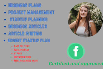 do investor ready business plan for startups and a project management plan