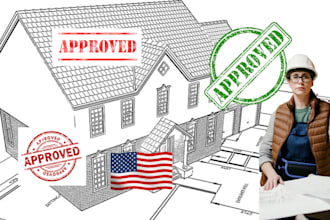draw stamp architectural drawing engineering drawing floor plan for city permit