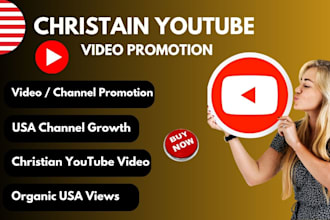 do christian youtube video promotion organic USA channel growth