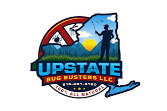 design awesome upstate busters and lawn care logo