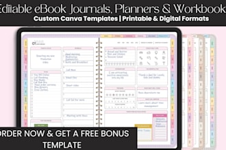design fitness guide ebook selfcare journal mental ebook, ebook website on canva