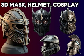model stunning 3d mask 3d helmet cosplay helmet mask model weapons stl file