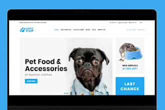 design pet shopify store pet store dropshipping store pet website pet care store