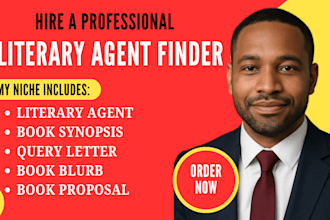 write book synopsis, query letters, book blurbs and proposals for literary agent