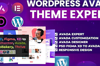 develop avada theme elementor pro astra pro divi flatsome with wordpress website