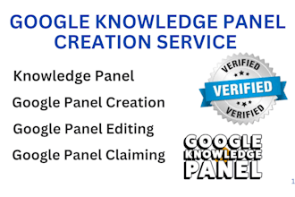 create a verified google knowledge panel for individuals and businesses