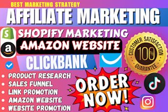 build amazon affiliate website clickbank sales funnel shopify marketing