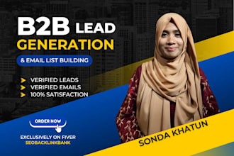 do b2b lead generation and email scrapping for any industry