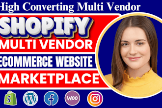 create shopify multi vendor ecommerce marketplace multistore, shopify website