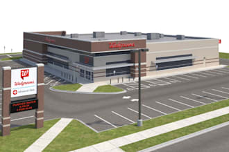 renew medical operating room, pharmacy clinic, render pharmacy budling, interior